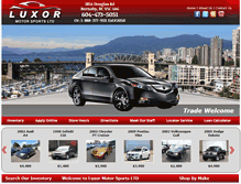 Tablet Screenshot of luxormotorsports.com